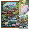 Lotus Pond Loft-11CT Stamped Cross Stitch 40*60cm/15.75*23.62in (Big Size)