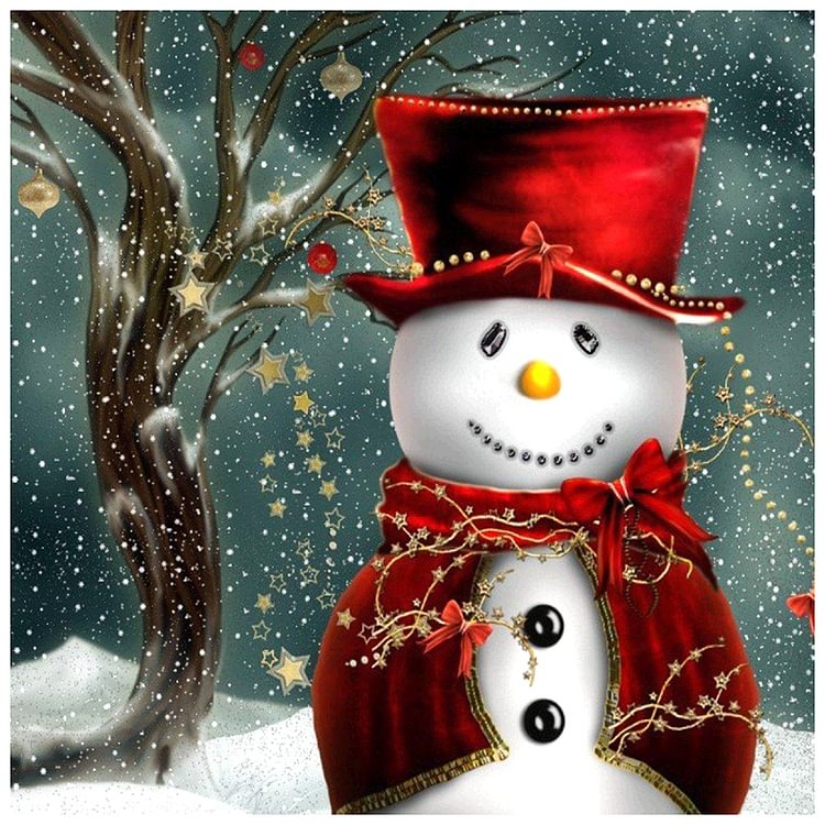 Diamond Painting Christmas Snowman  30*30CM