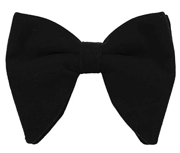 12x10.5CM Large Bow Tie Men's Cocktail Party Banquet Wedding Accessories Vintage Velveteen British Solid Color Oversized Bowtie