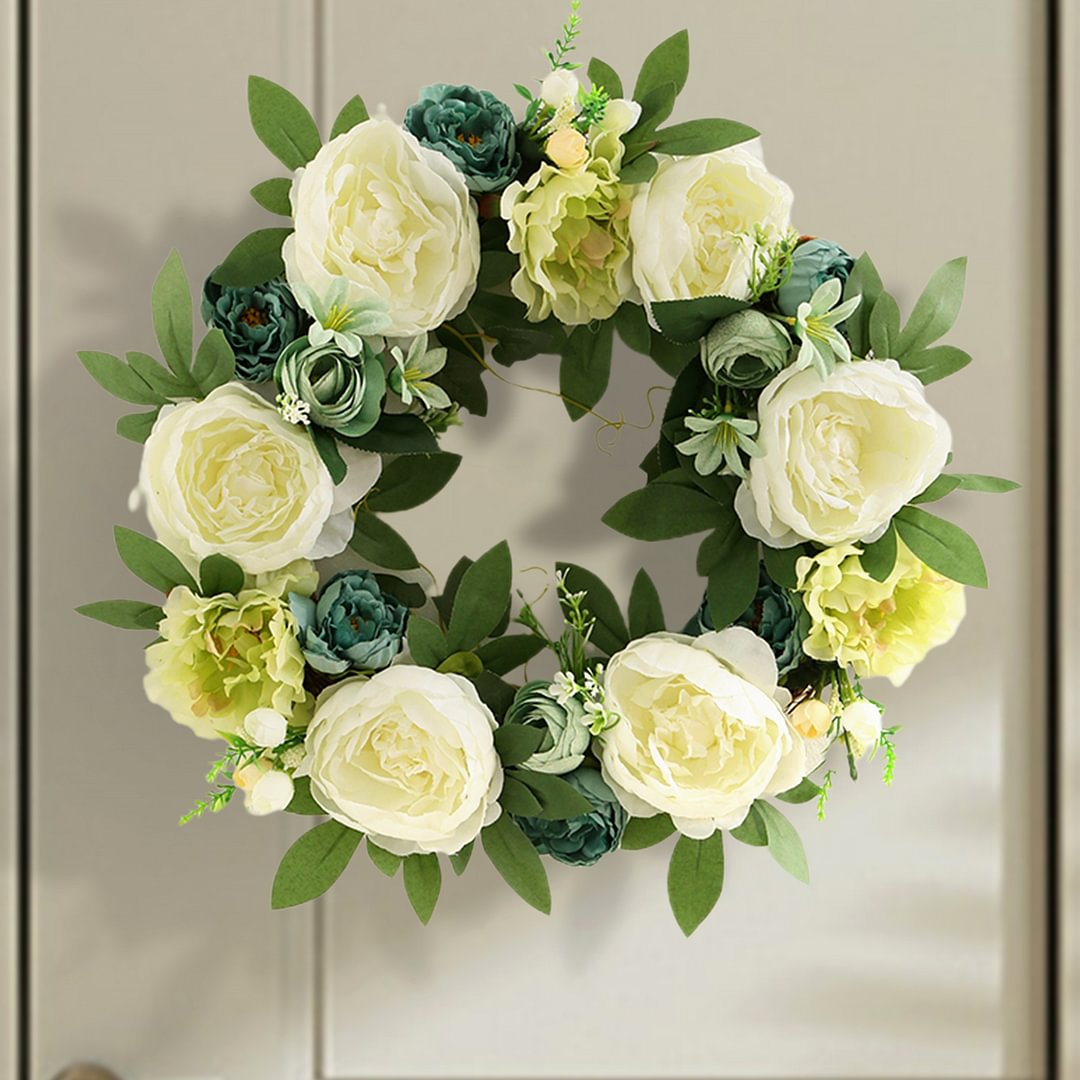Elegant Peony Wreath For Wedding Modern Spring Wreaths