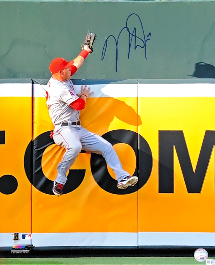 MIKE TROUT ANGELS HAND SIGNED AUTOGRAPHED 16X20 Photo Poster painting WITH MLB HOLOGRAM COA