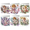 6PCS Diamond Painting Cupid Greeting Card Set with Envelopes for Adults Gifts