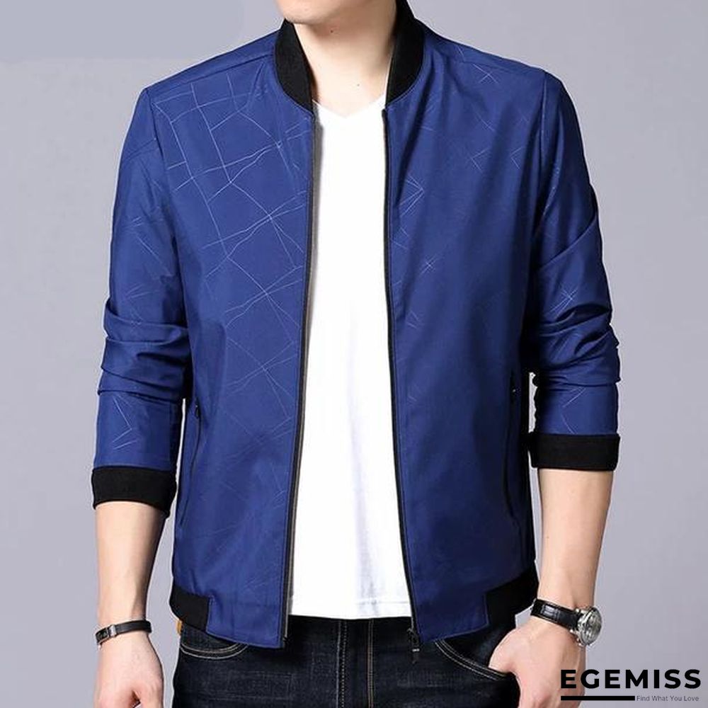 Men Brand Bomber Jacket Business Casual Stand Collar Coats New Zipper Rib sleeve Outerwear | EGEMISS