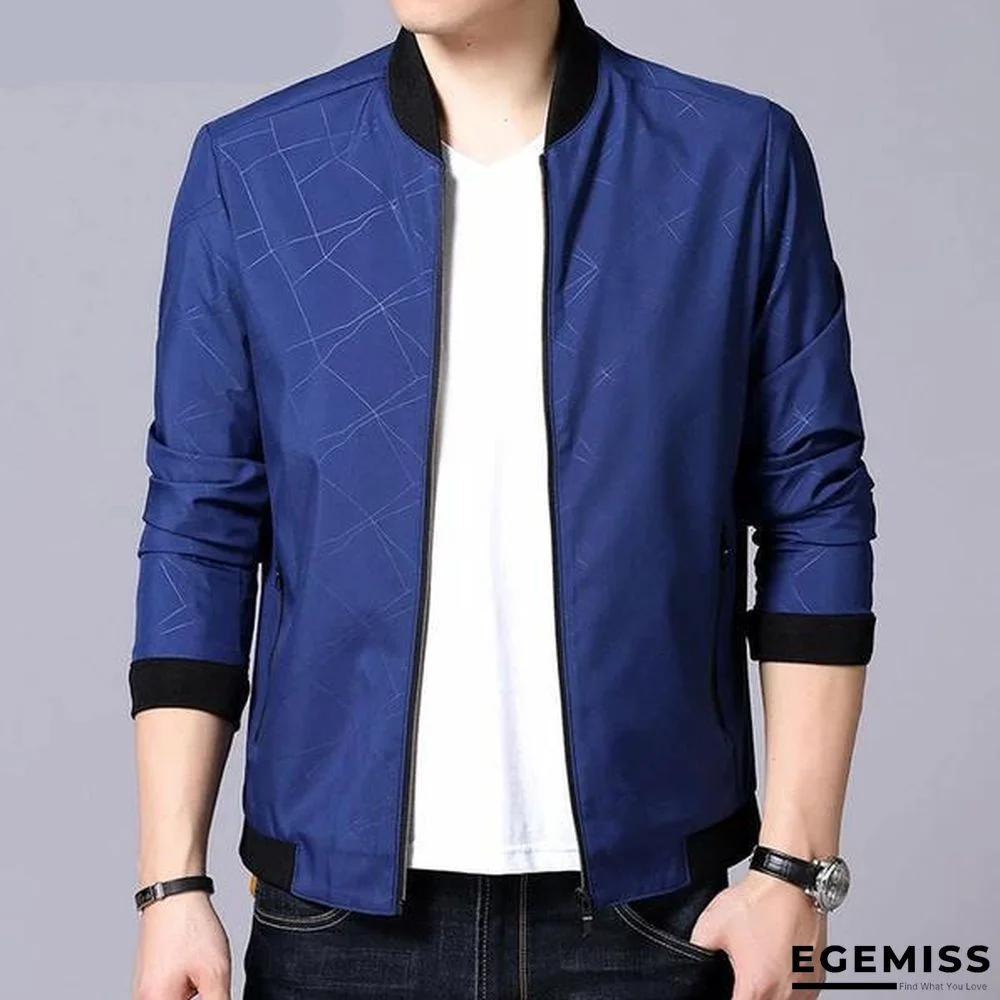 Men Brand Bomber Jacket Business Casual Stand Collar Coats New Zipper Rib sleeve Outerwear | EGEMISS