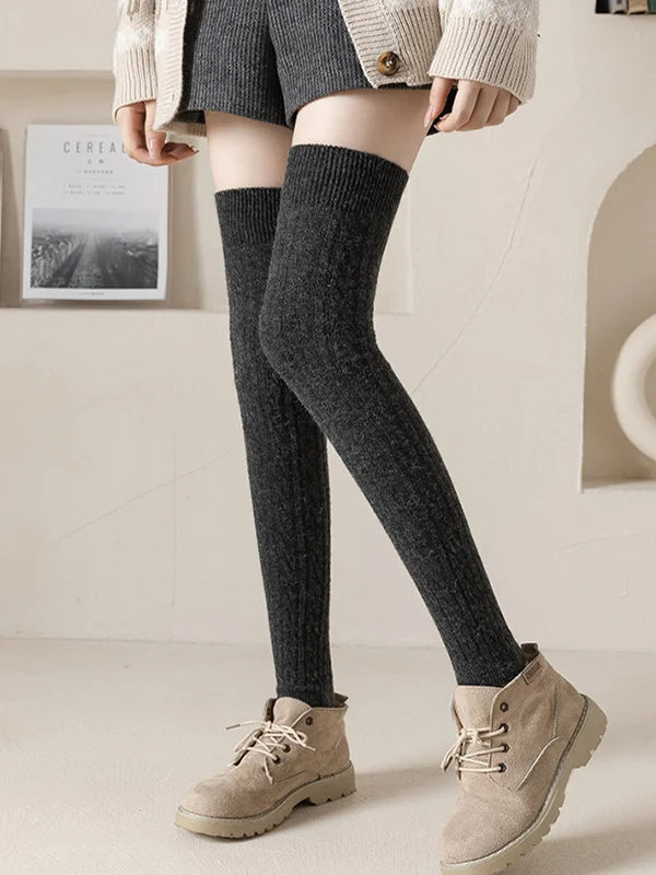 Casual Keep Warm Solid Color Leg Warmers Accessories