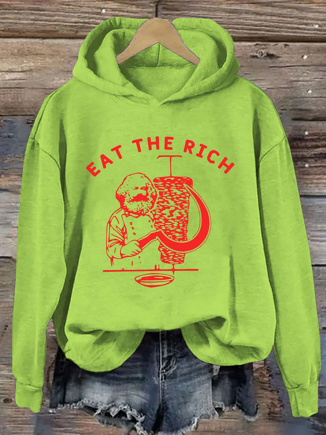 Eat The Rich Karl Marx Doner Kebab Hoodie