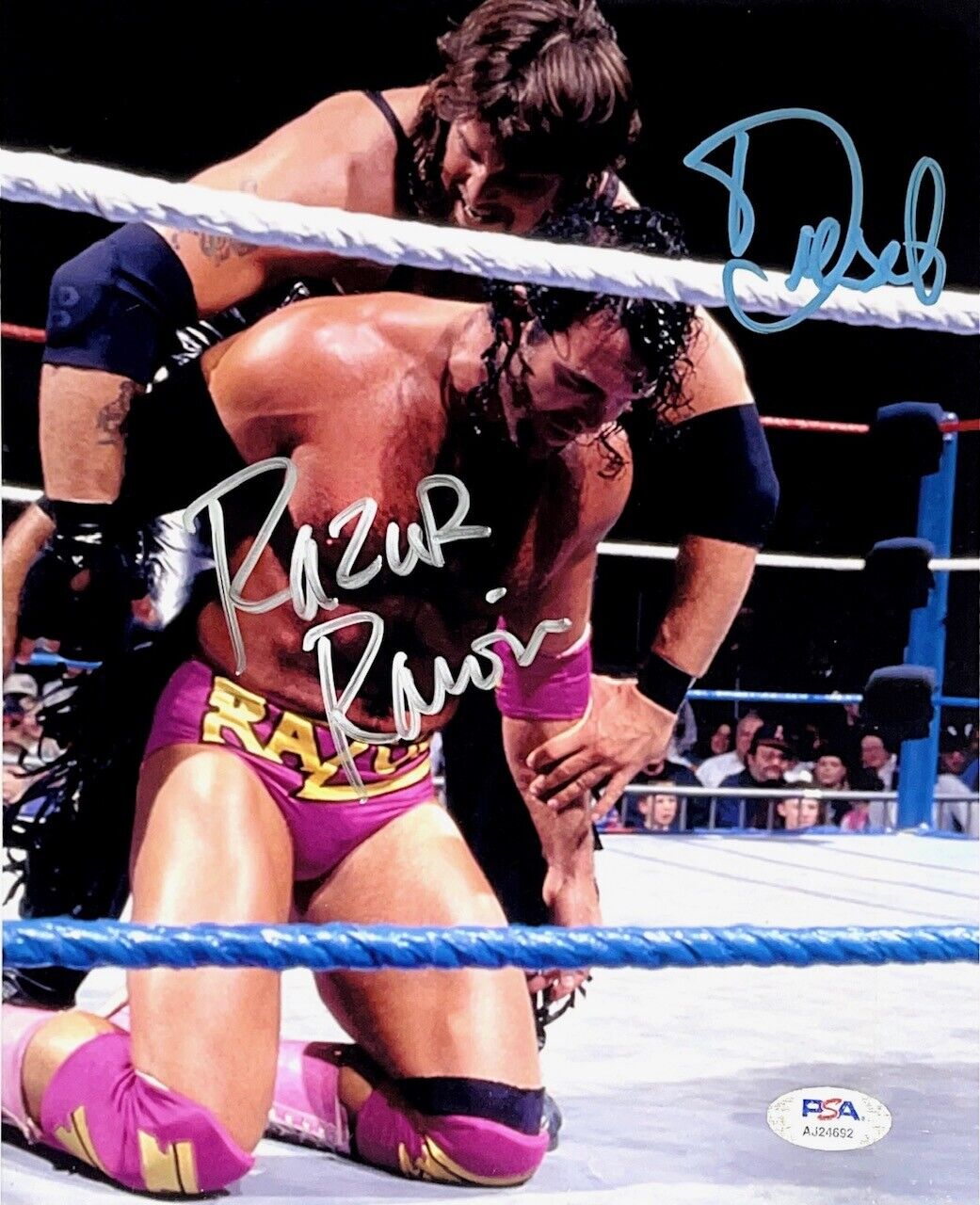 WWE RAZOR RAMON AND DIESEL HAND SIGNED AUTOGRAPHED 8X10 Photo Poster painting WITH PSA COA 1