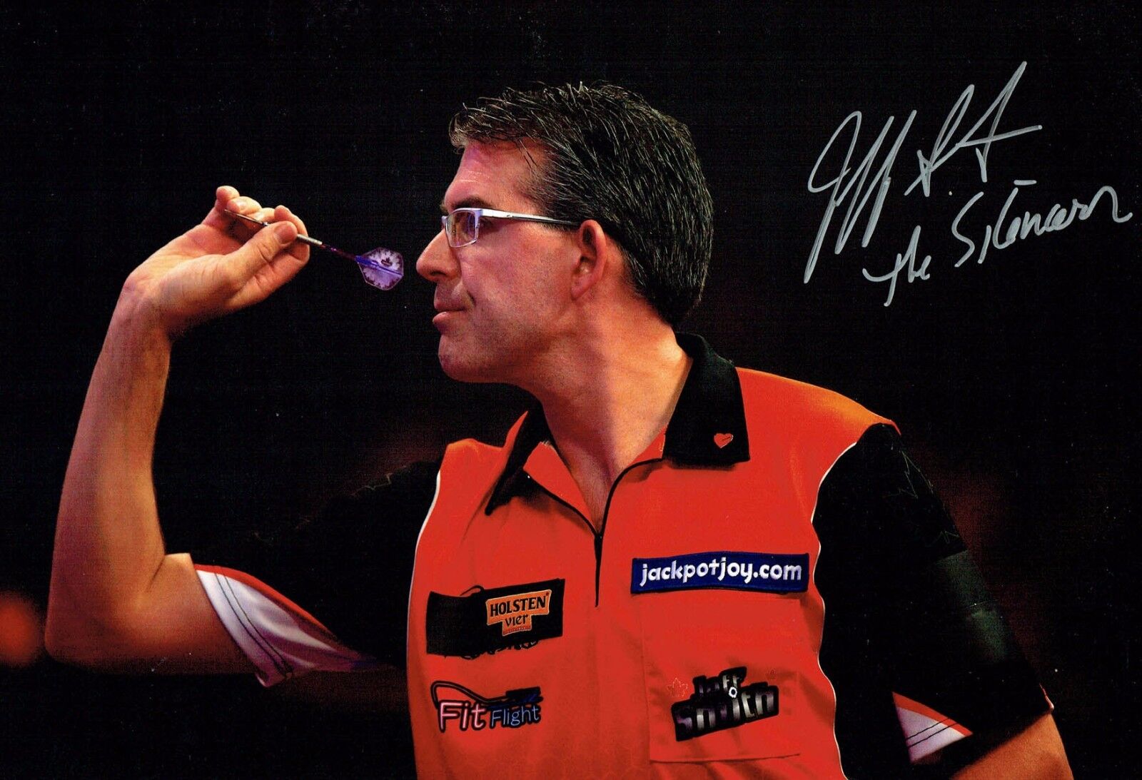 Jeff SMITH Signed 12x8 Autograph Photo Poster painting 3 AFTAL COA Canadian Darts Player BDO