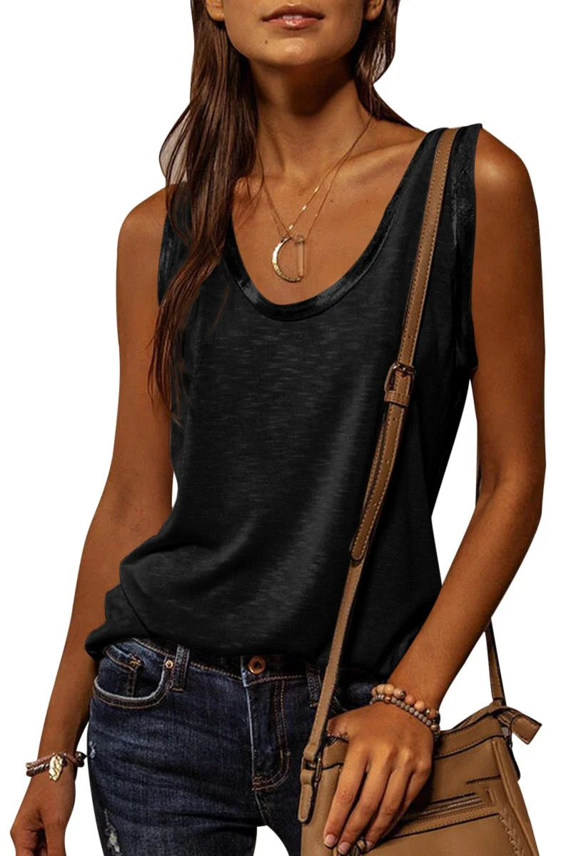 Tank Top Women Solid Colour Loose Sleeveless T-shirt Summer Sexy Womens Tops Casual Streetwear Vest Fashion Basic Tank Tops