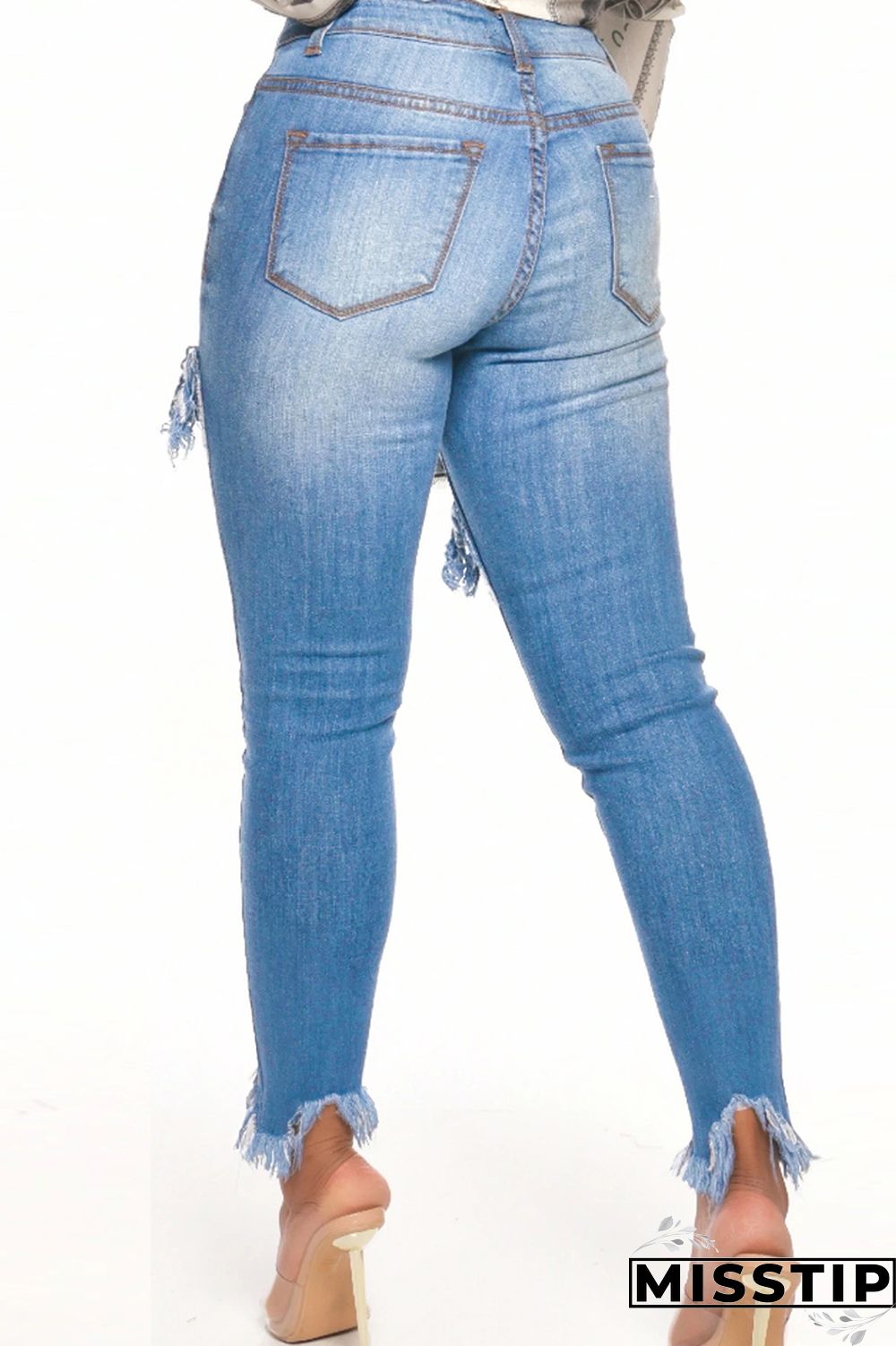 Blue Tassel Design Denim