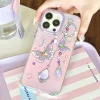 Iphone 15 Series Phone Case Three In One Acrylic Cardboard Water Diamond