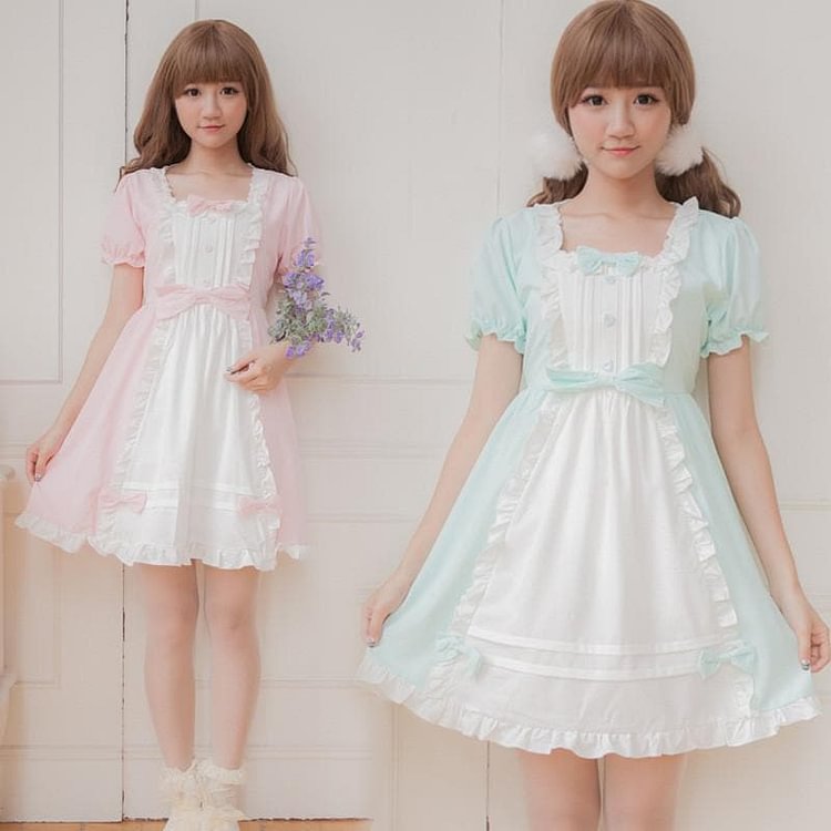Final Stock! XL Pink Pastel Candy Maid Dress SP152182