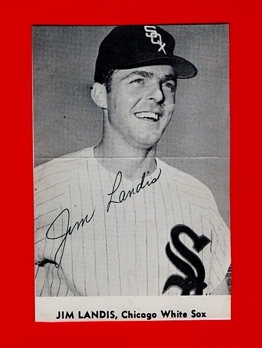 1964 JIM LANDIS-CHICAGO WHITE SOX AUTOGRAPHED 4X6 BOOK Photo Poster painting-(d.2017)