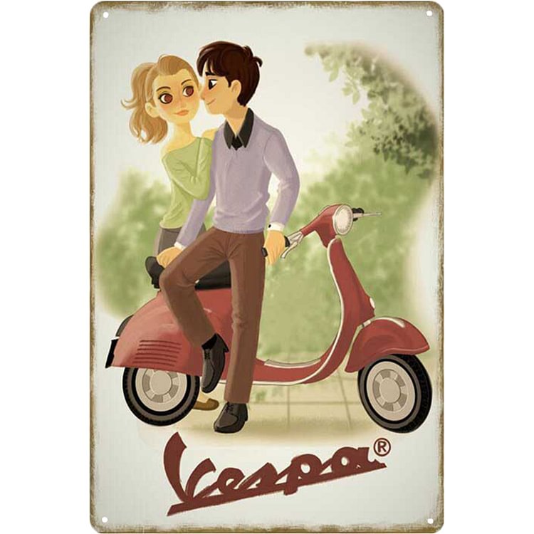 【20*30cm/30*40cm】Vespa Motorcycle - Vintage Tin Signs/Wooden Signs
