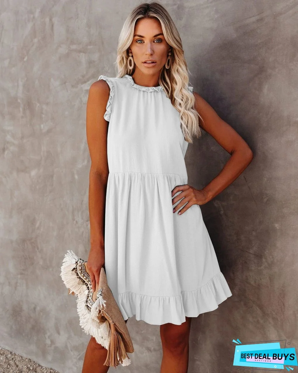 Summer Women's New Dress Ruffled Waist