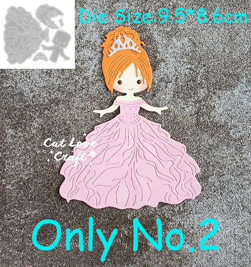 Oocharger Princess Quinceanera Metal Cutting Dies Scrapbooking Stencil Die Cuts Card Making DIY Craft Embossing New Dies For 2024