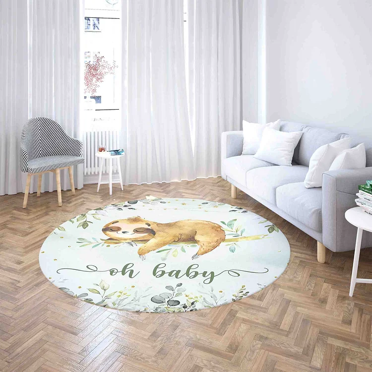Personalized Baby Koala Round Rug|R104