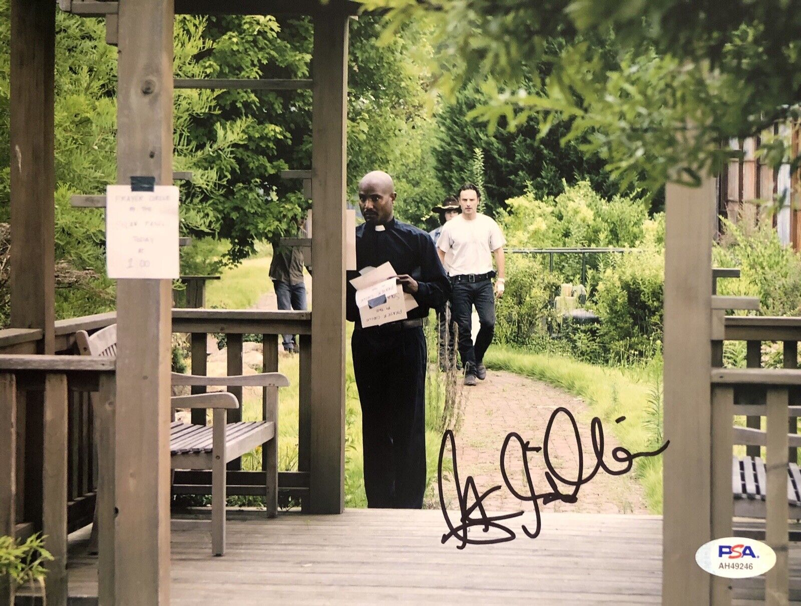 Seth Gilliam Signed Autographed Walking Dead 8x10 Photo Poster painting Father Gabriel Psa/Dna