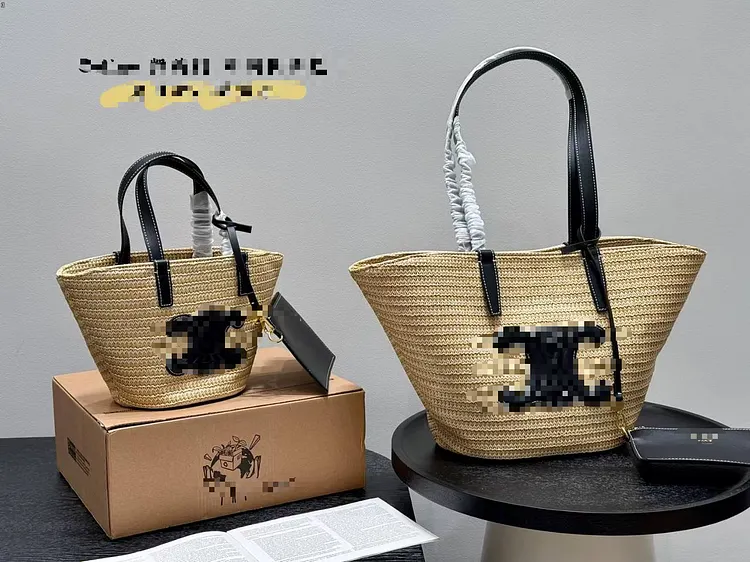Handmade Wicker Rattan Bag Bohemian Mini Basket Bags for Women Handbags Travel Straw Beach Bag Designer Woven Bags Bucket Tote