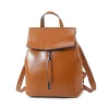 Genuine leather Cowhide Women's bags Backpack