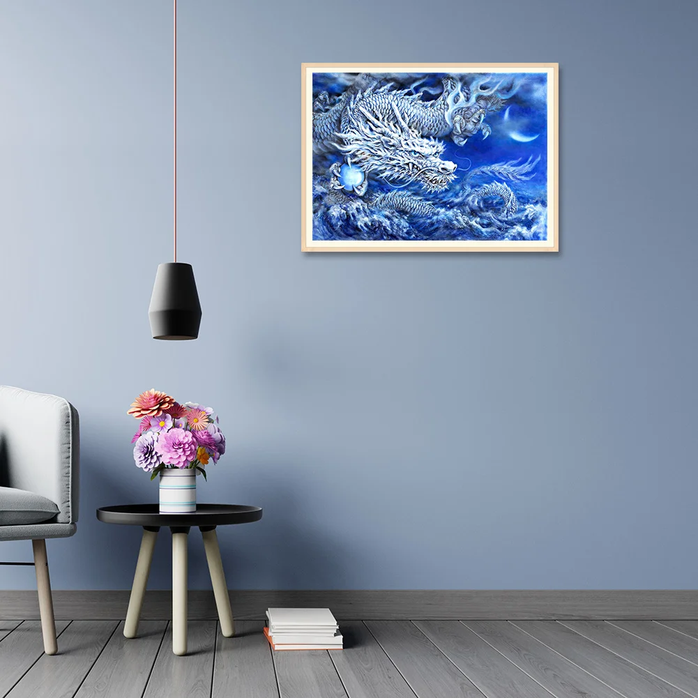 5D DIY Full Drill Diamond Painting Ice Dragon Cross Stitch Embroidery Kits