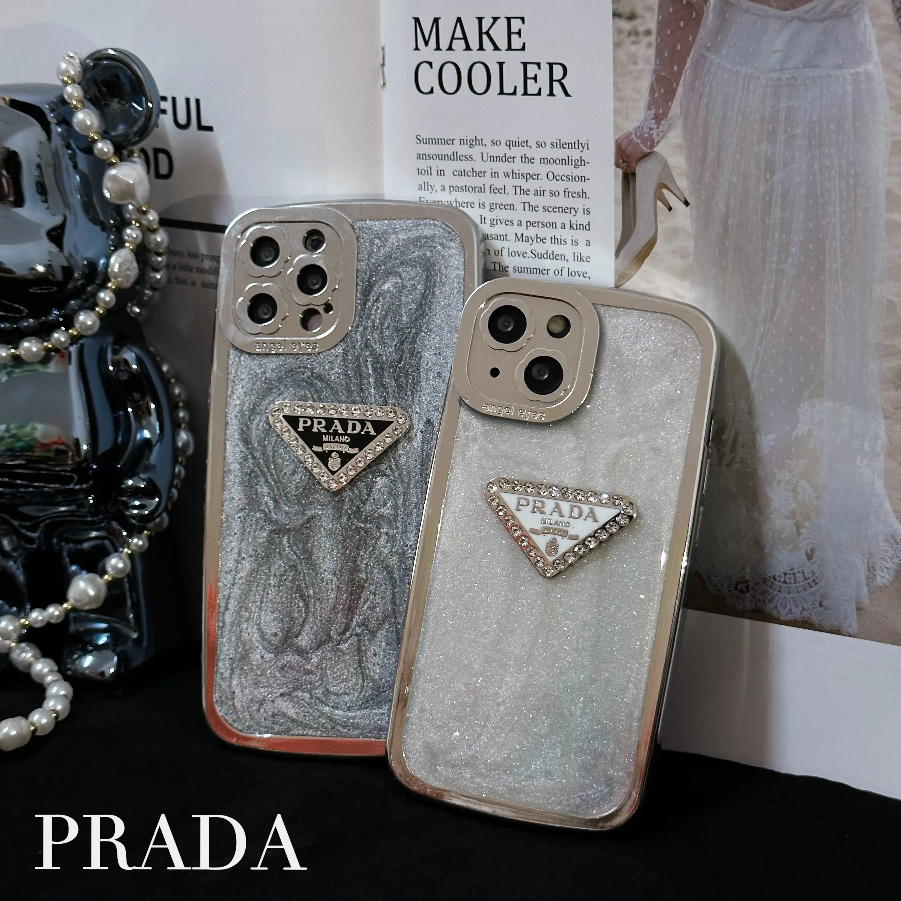 Elegant Prada Electroplating Apple iPhone Case