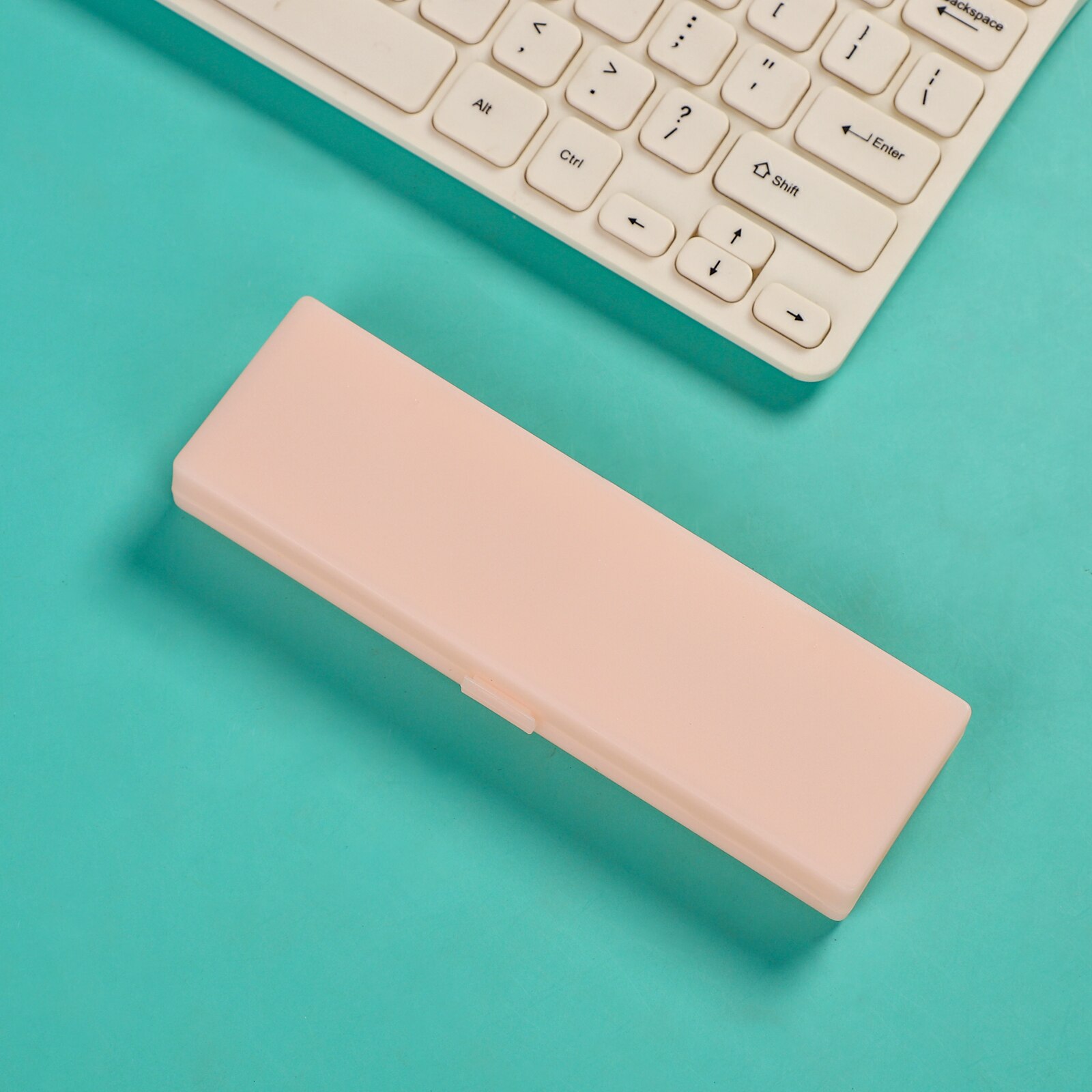 JOURNALSAY 1 Pcs Simple PP Pencil Cases Kawaii Large Capacity Eraser Pencil Storage Box