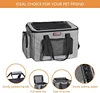 Dog Bike Basket, Expandable Soft-Sided Reflective Pet Carrier Backpack with 4 Open Doors, 4 Mesh Windows for Medium Small Dog Cat Puppies
