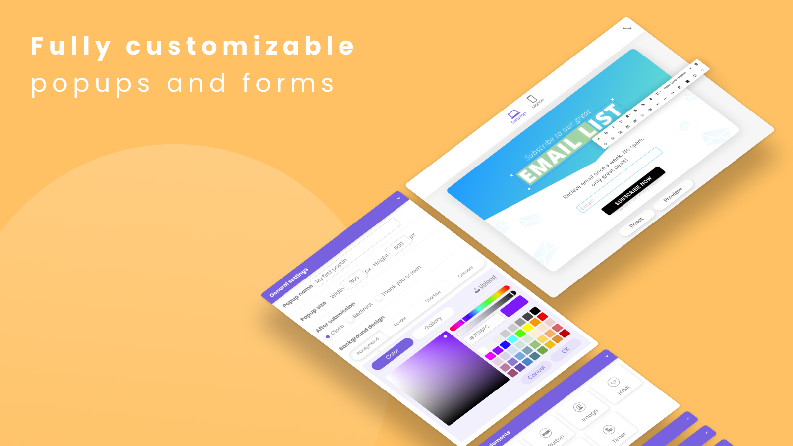 Poptin customizable popups and forms templates