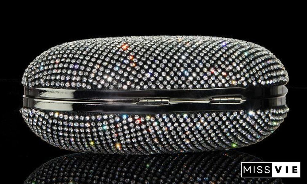 Women Oval Shape Shining Handbag