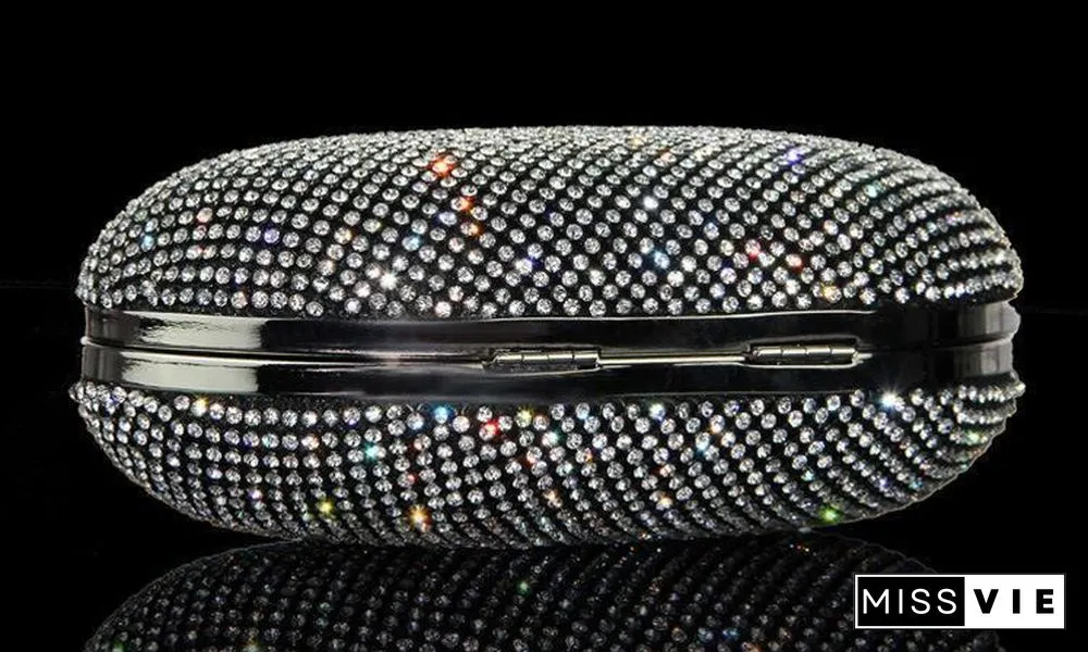 Women Oval Shape Shining Handbag