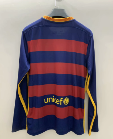 Retro Barcelona 15/16 Third Away Long Sleeve Football shirt Thai Quality