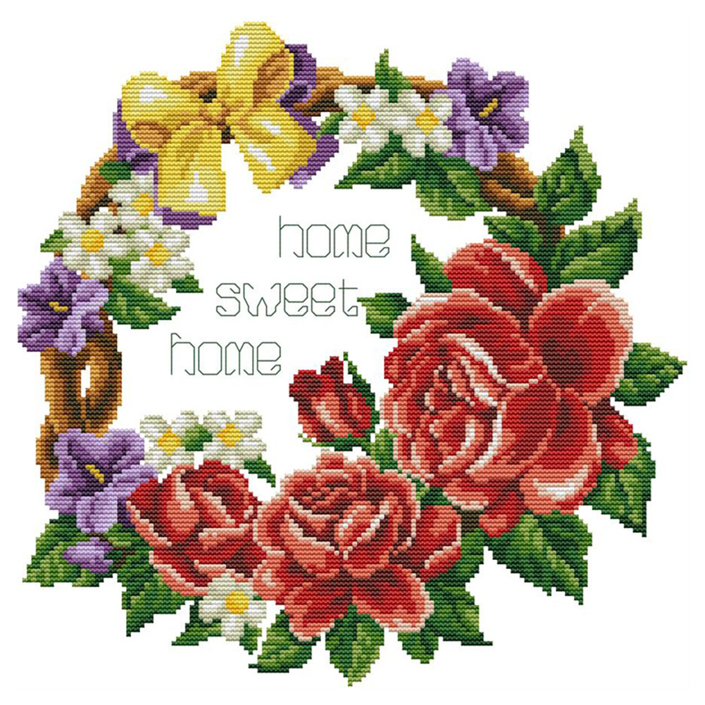 

Garland - 11CT Stamped Cross Stitch - 44*44CM, 501 Original