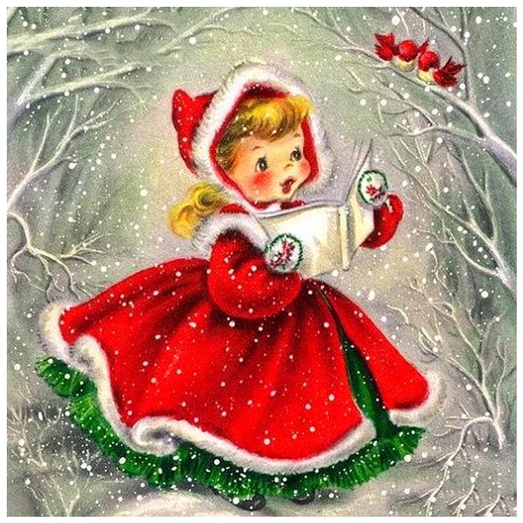 Little Girl  Full Round Diamond Painting 40*40cm
