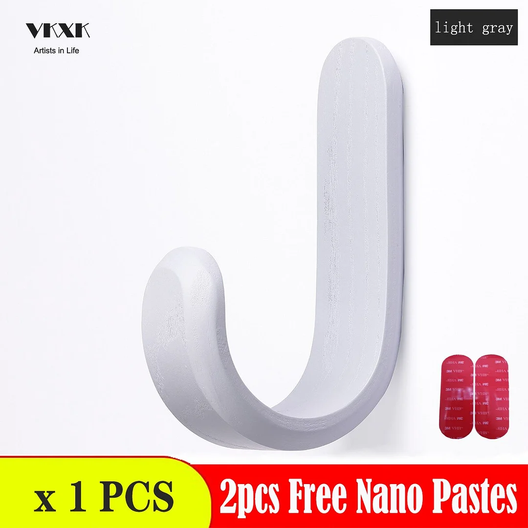 Nail free J-shaped decorative umbrella handle hook children's room clothes hat rack