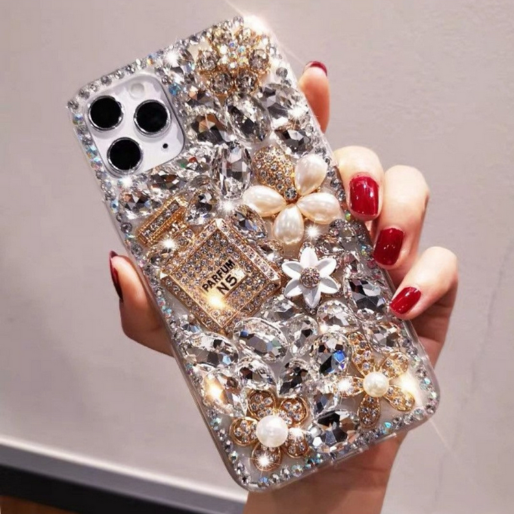 Luxurious Diamond-filled Perfume Bottle Phone Case