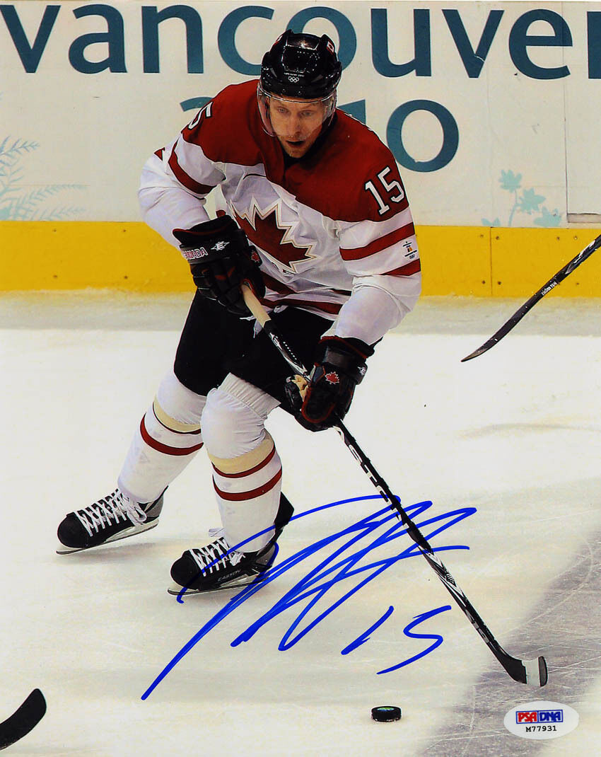 Dany Heatley SIGNED 8x10 Photo Poster painting Team Canada Olympic PSA/DNA AUTOGRAPHED