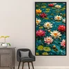 Lotus-11CT Stamped Cross Stitch 40*70cm/15.75*27.56in(Big Size)