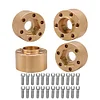 AMK 4pcs Brass Wheel Weights 22mm Wheel Hex Hub Widen Adapter for 1/10 RC Crawler 1.9in/2.2in Wheels Rim Axial SCX10 TRX4 Counterweight