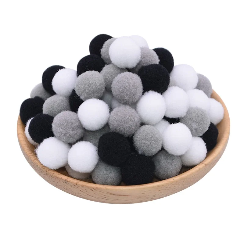 Plush Pompom 15mm 20mm 25mm Soft Pompones Fluffy Plush Balls Pom Poms Furball DIY Handmade Craft Material weeding home Decor