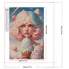 (Big Size)(AB/Round Drills)Colorful Ice Cream Girl-Full Diamond Painting 40*60CM