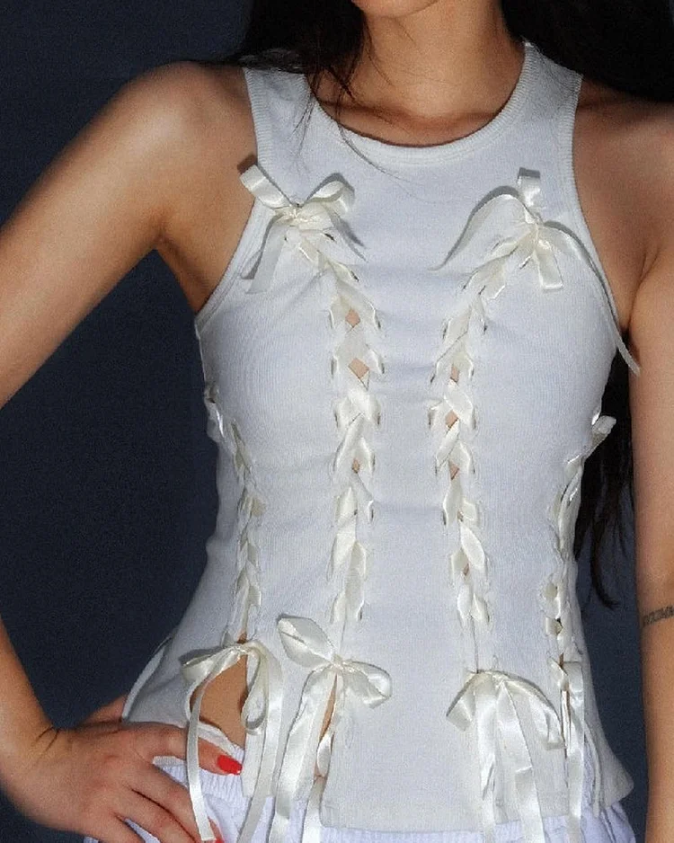 melt the lady logo cross camisole