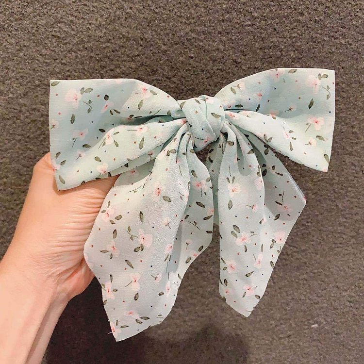Fairy Tales Aesthetic Cottagecore Fashion Floral Hair Bow Barrette Headwear QueenFunky