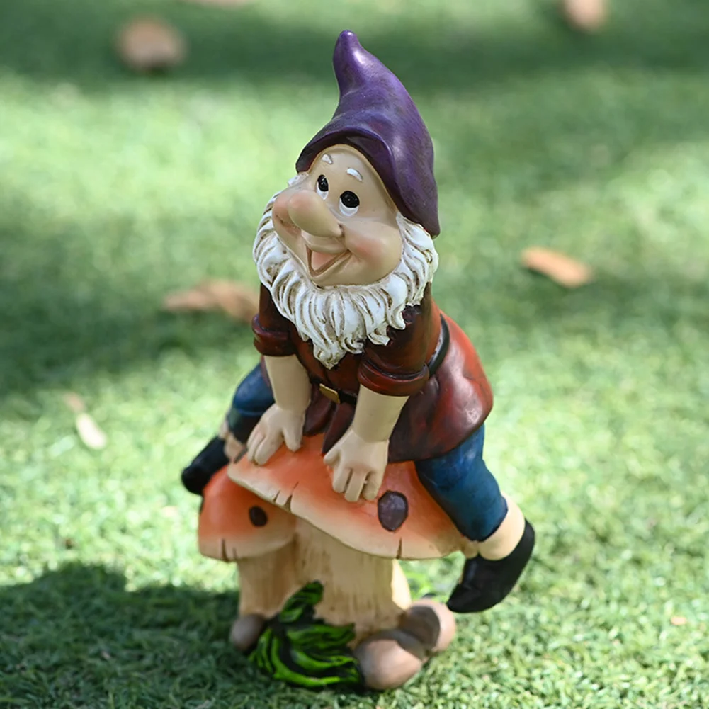 Gnome Dwarf Garden Statue Gift Outdoor Decoration Courtyard Accessories