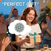 DIY Double Layer Rotatable Mandala Diamond Painting Hanging Kits Crystal Rhinestone Art Pendants for Adults Gift Home Wall 