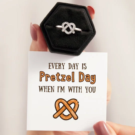 To my Daughter& Mother Heart Knot Ring With Card, Gifts For Her