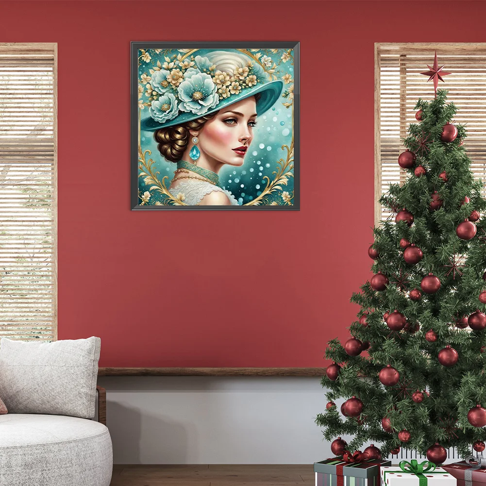 DIY Paint By Number 40*40cm - Photo Frame Lady