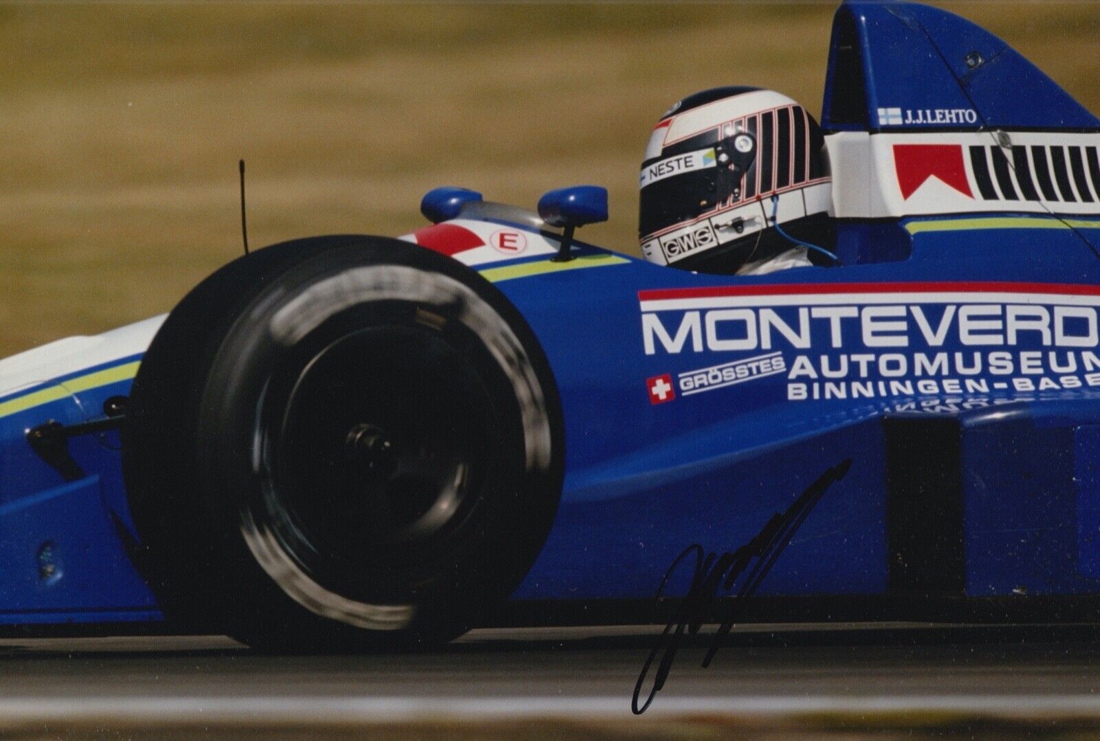 JJ Lehto Hand Signed 12x8 Photo Poster painting F1 Autograph Monteverdi Onyx