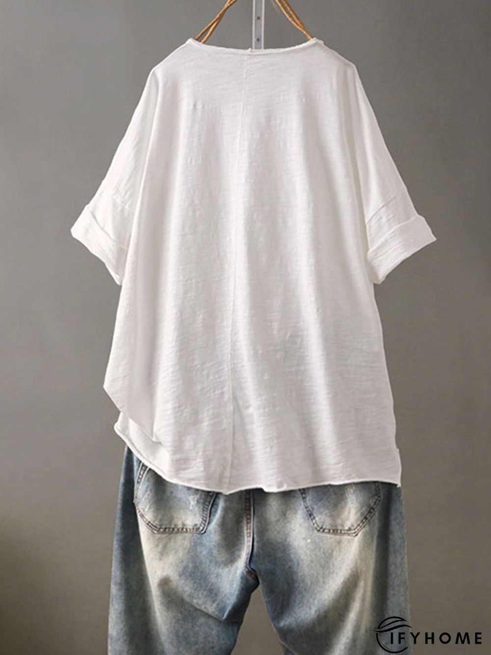 Casual Short Sleeve Round Neck Tops | IFYHOME