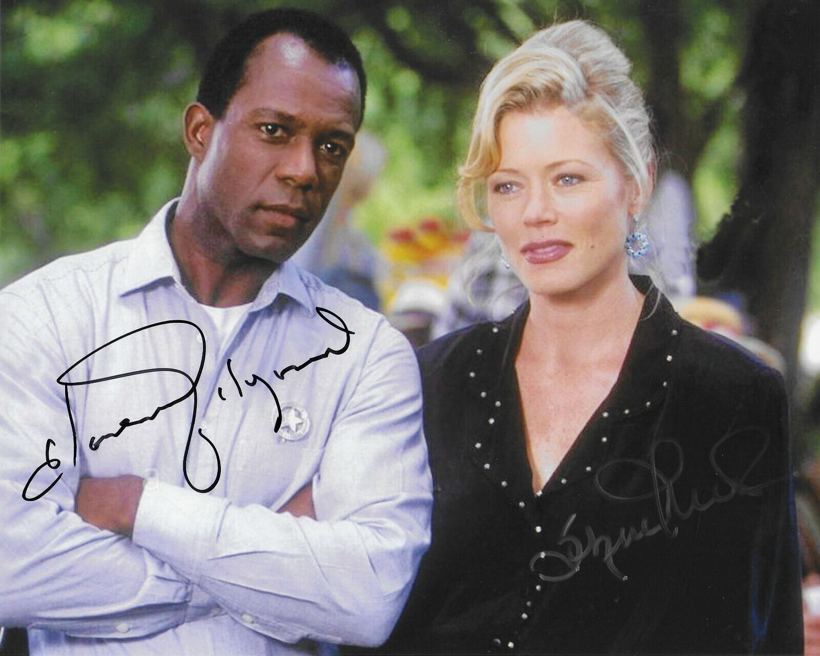 Sheree J. Wilson Clarence Gilyard Walker Texas Ranger Original Signed 8X10 Photo Poster painting